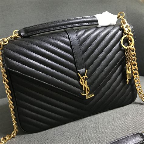 pre owned ysl large college handbags|saint laurent college shoulder bag.